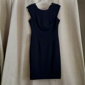 Cap Sleve Navy Blue Dress
